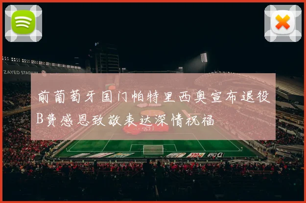 前葡萄牙国门帕特里西奥宣布退役B费感恩致敬表达深情祝福